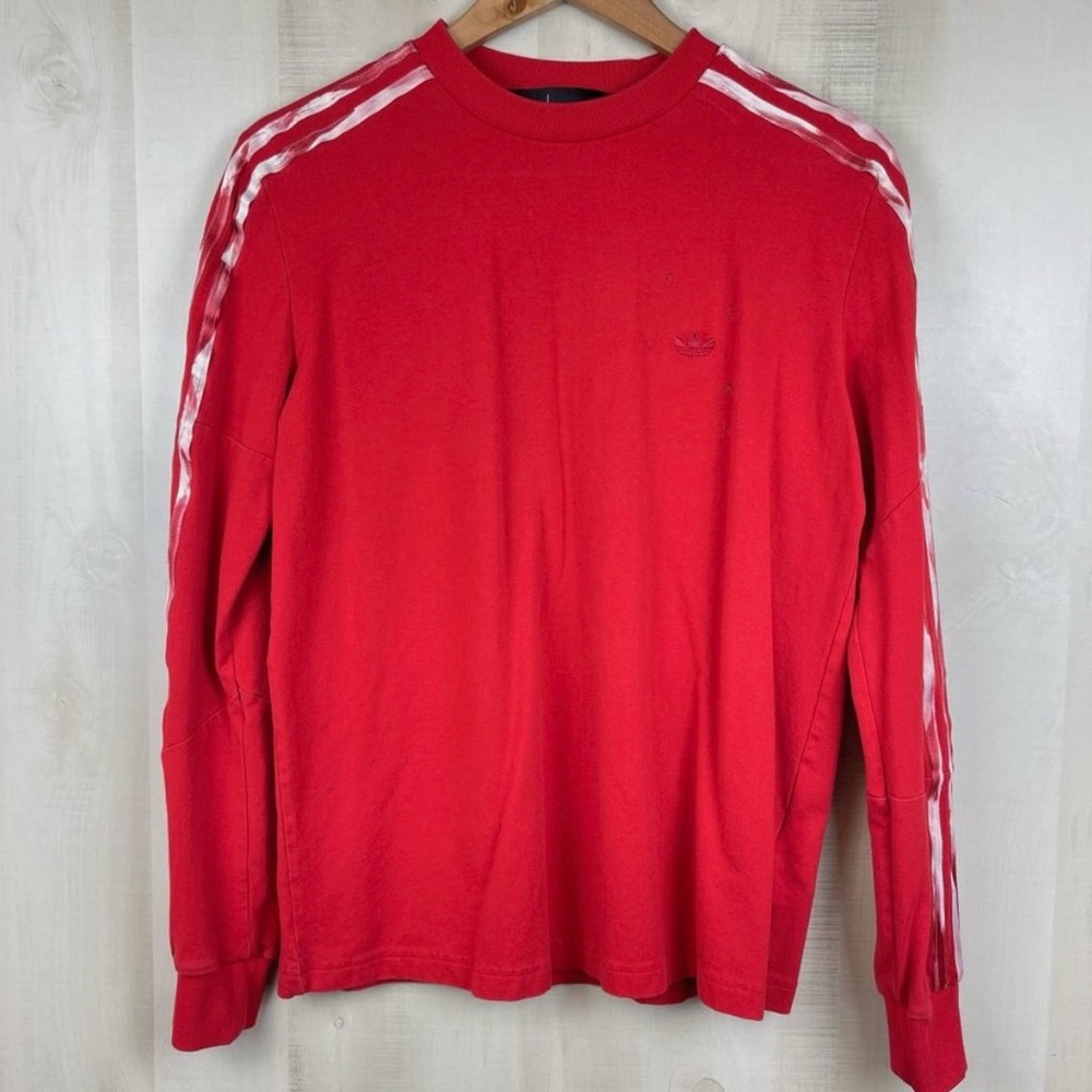 Adidas by Danielle Catharine women’s long sleeve red crewneck shirt SZ M